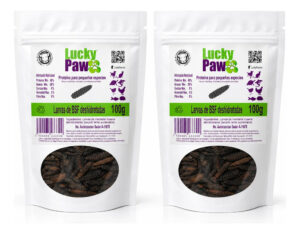 Larvas De Mosca Negra Soldado Deshidratadas 2x100g Lucky Paw